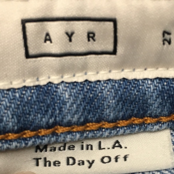 AYR The Day Off Cut Off Jean Shorts 27 Blue Stretch Casual Denim Vacation Beach - Picture 7 of 10